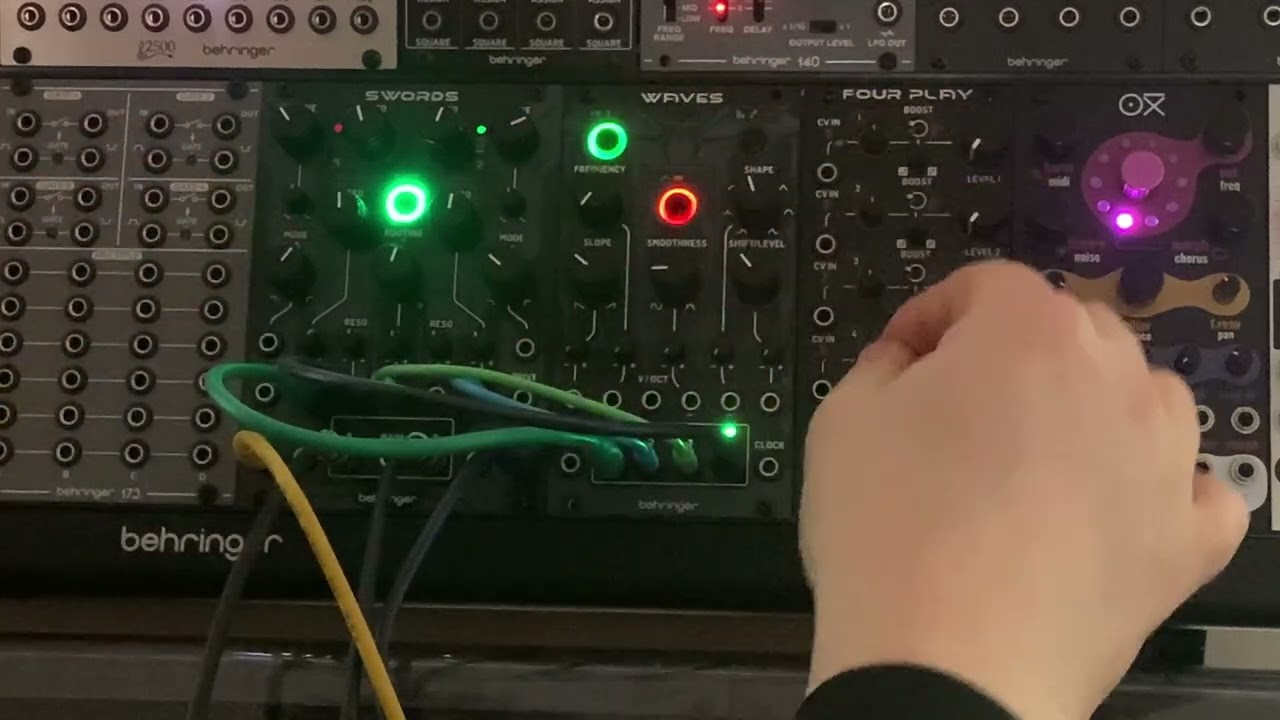 Testing Behringer Swords and Waves with Stylophone CPM DS-2 - Experimental Drones, Industrial Noise