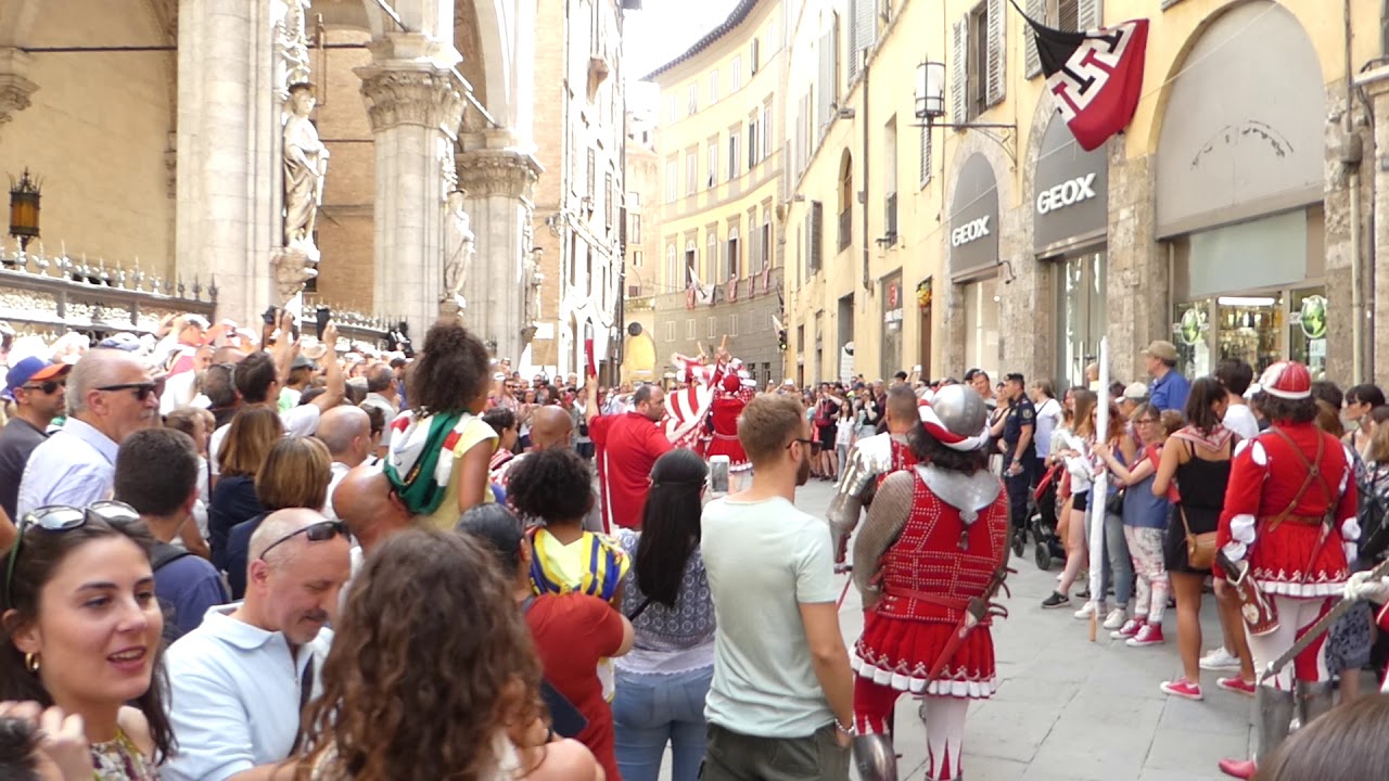 Flag throwing, Palio di Siena, Siena, Italy