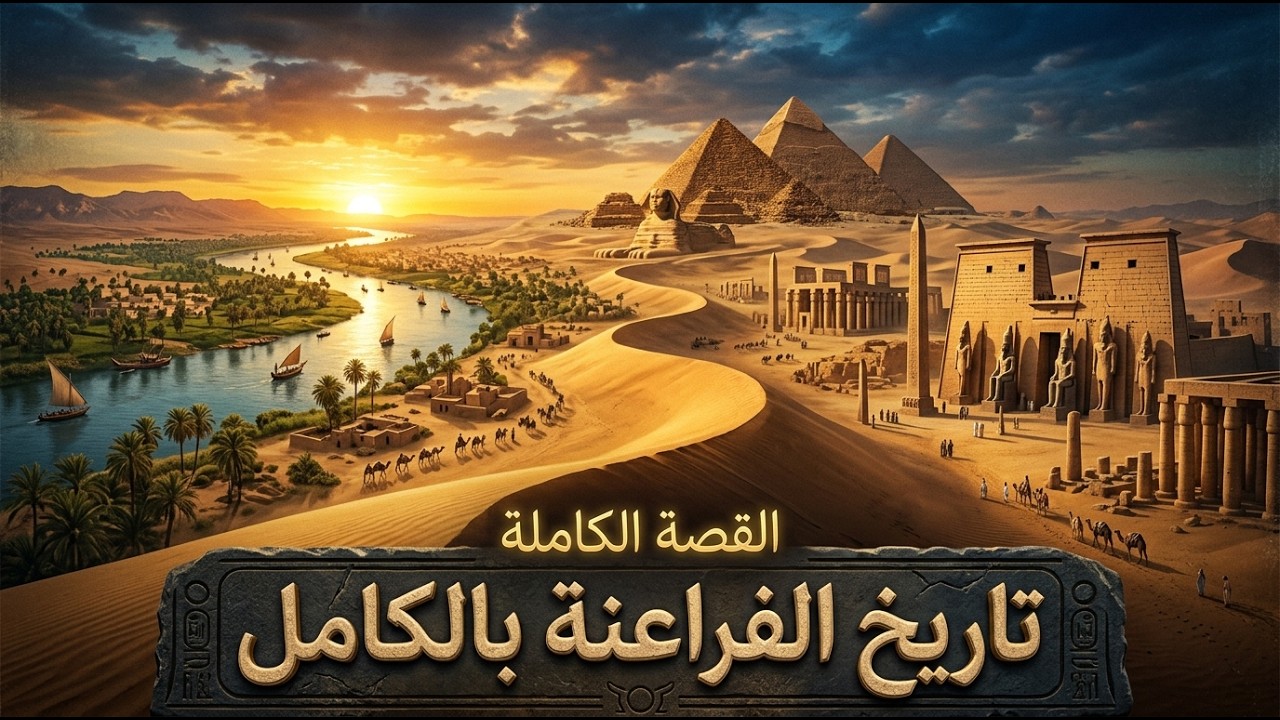 فيلم وثائقي: تاريخ الفراعنة بالكامل 👑 القصة الكاملة من بداية الحضارة لحد سقوط آخر الملوك