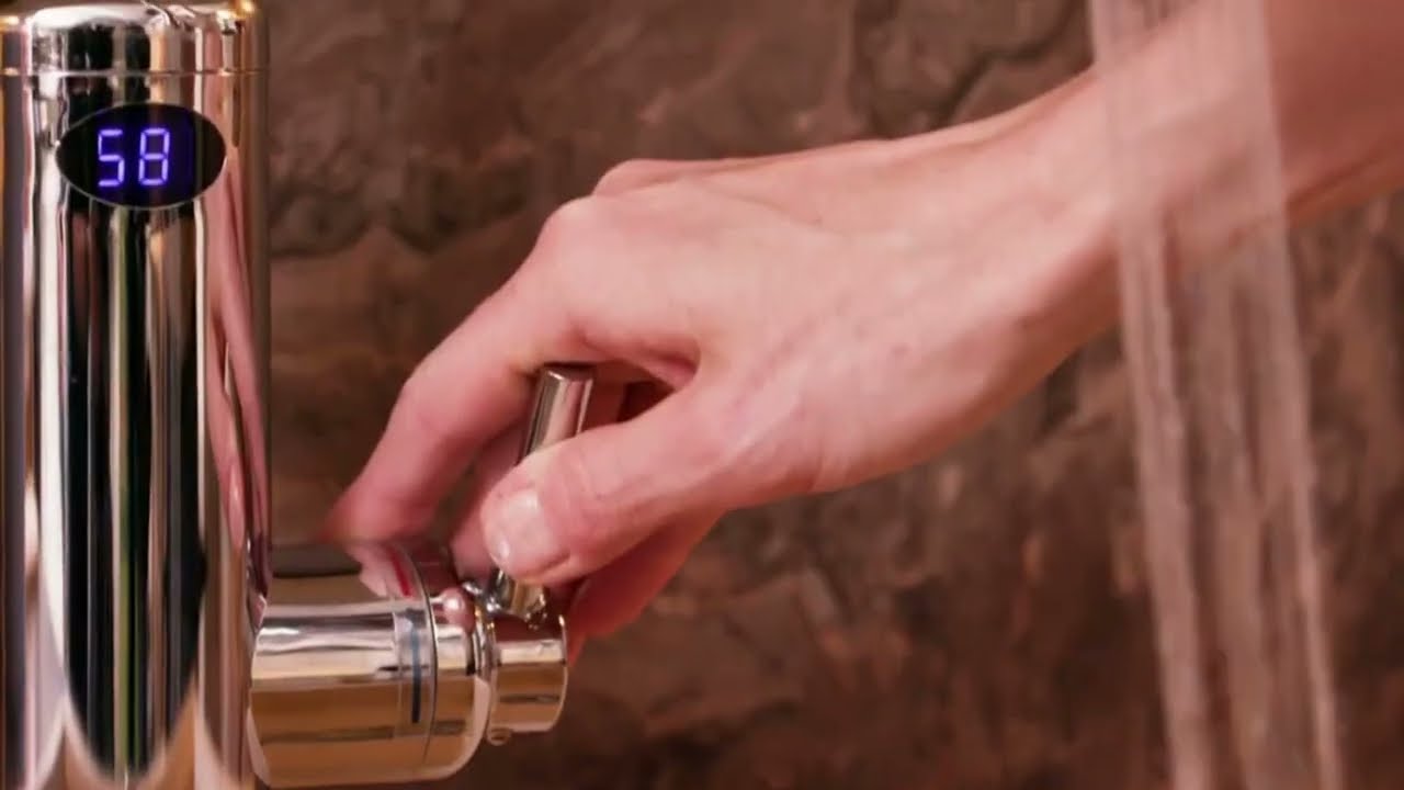 Robinet electric instant pentru apă caldă AQUADON PLUS, cu afișaj LED și două capete