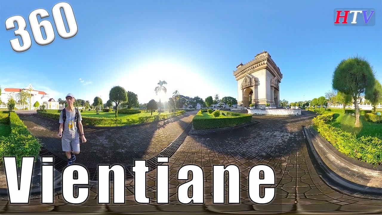360VR Vientiane,Laos-Morning Walk
