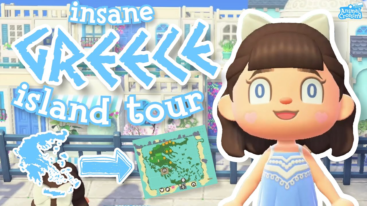 this island recreated the map of greece! 🩵🙀 | kalimera 🇬🇷 | animal crossing island tour 💫