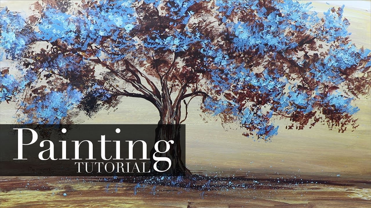 Surrealism Fantasy Tree Acrylic Painting | Acrylic Painting Tutorial