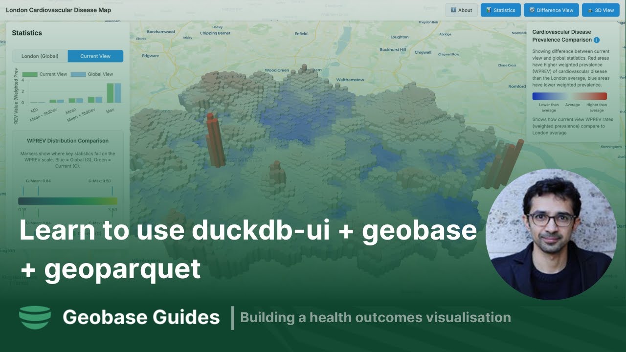 Build a City Health Viz with GeoBase + DuckDB + GeoParquet!