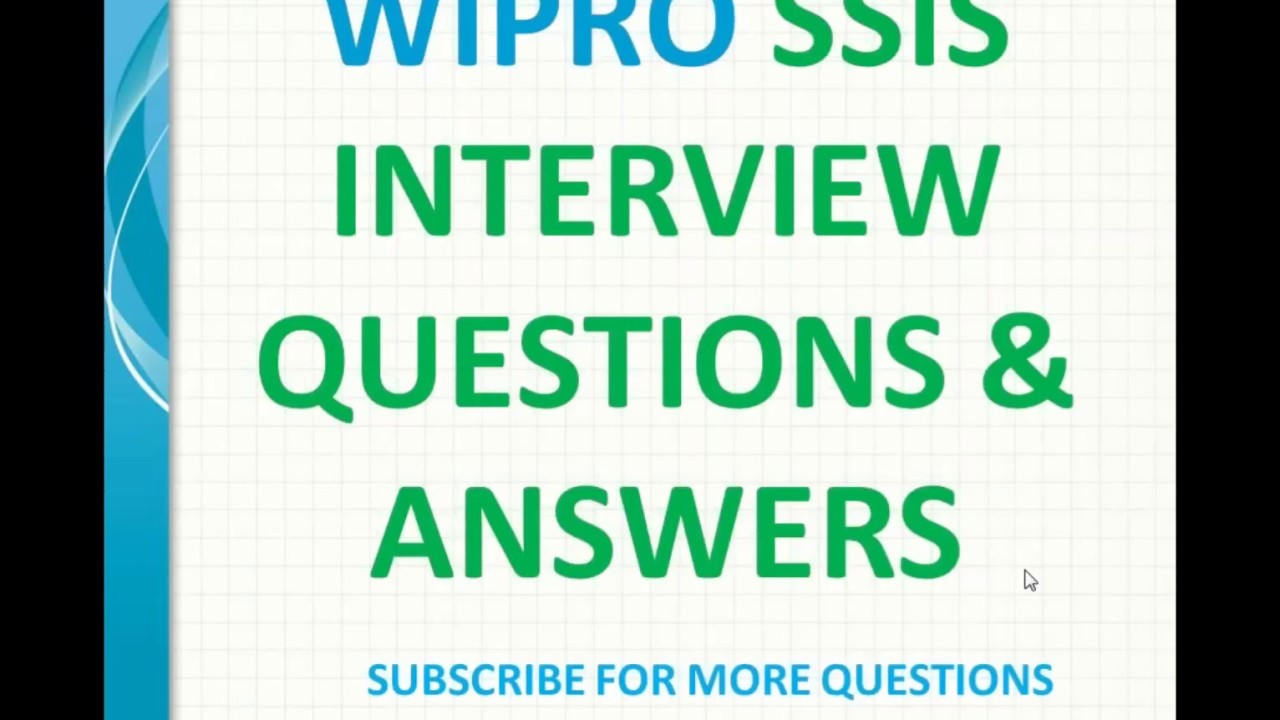 Вопросы и ответы для собеседования WIPRO ssis