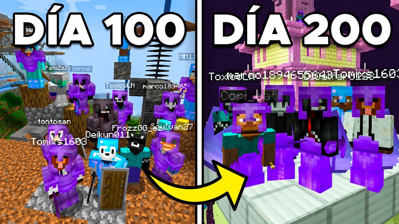 SOBREVIVÍ 200 DÍAS con SUSCRIPTORES en MINECRAFT SURVIVAL | XeronLand III