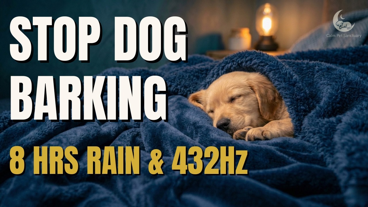 8 Hours Relaxing Music for Dogs 🐾 Rain Sounds & 432Hz for Separation Anxiety (Stop Barking)