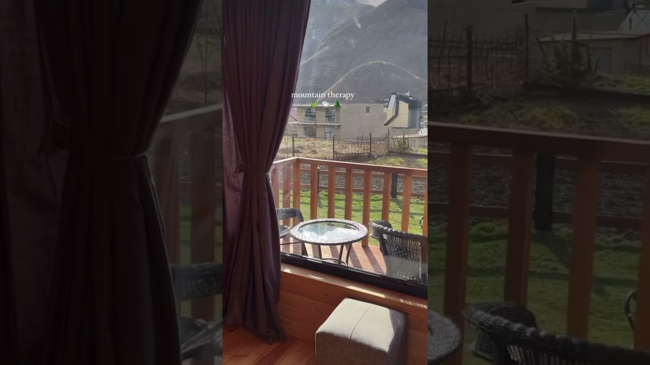 Kazbegi, georgia 🇬🇪 #hillsideresidence #mountains #kazbegi #travel
