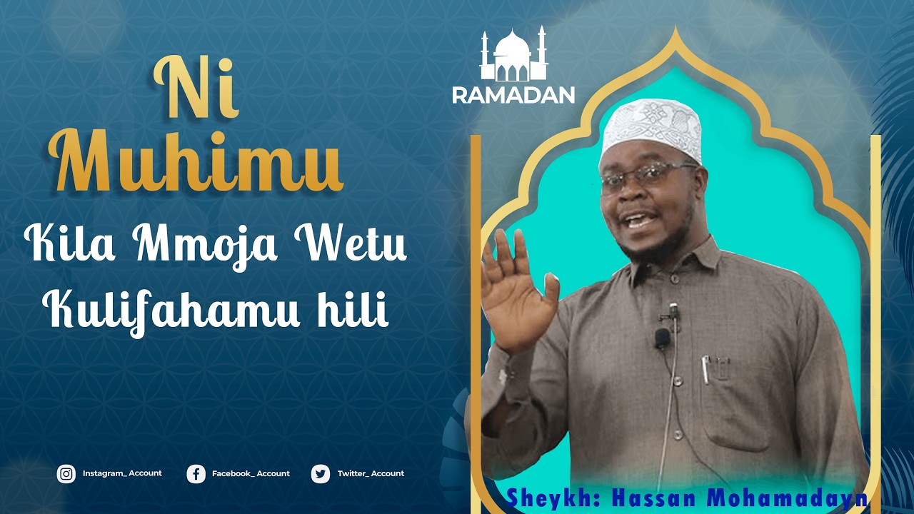 Ni vipi Mwislam Unafanya Ibada Kwajili ya Watu.? Sheykh: Hassan Mohamadayn