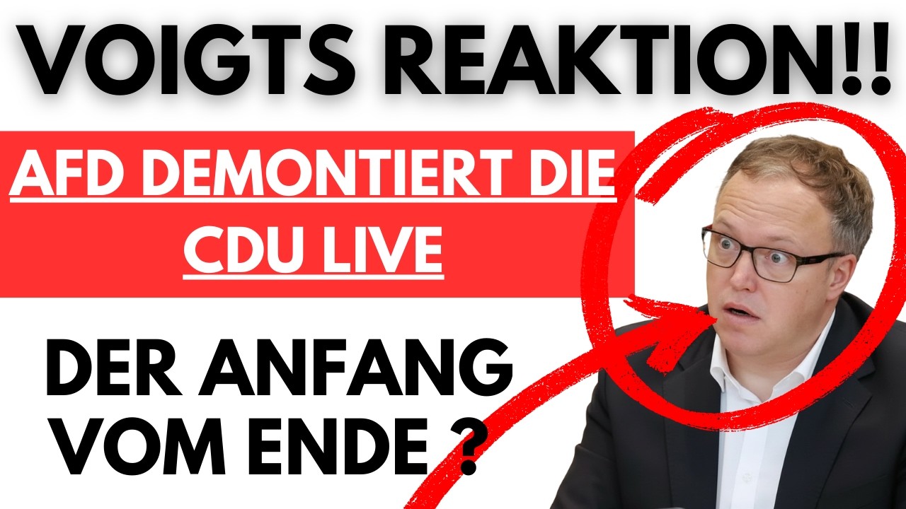Jetzt eskaliert es! Voigt treibt Wähler zur Weißglut – CDU am Abgrund‼️