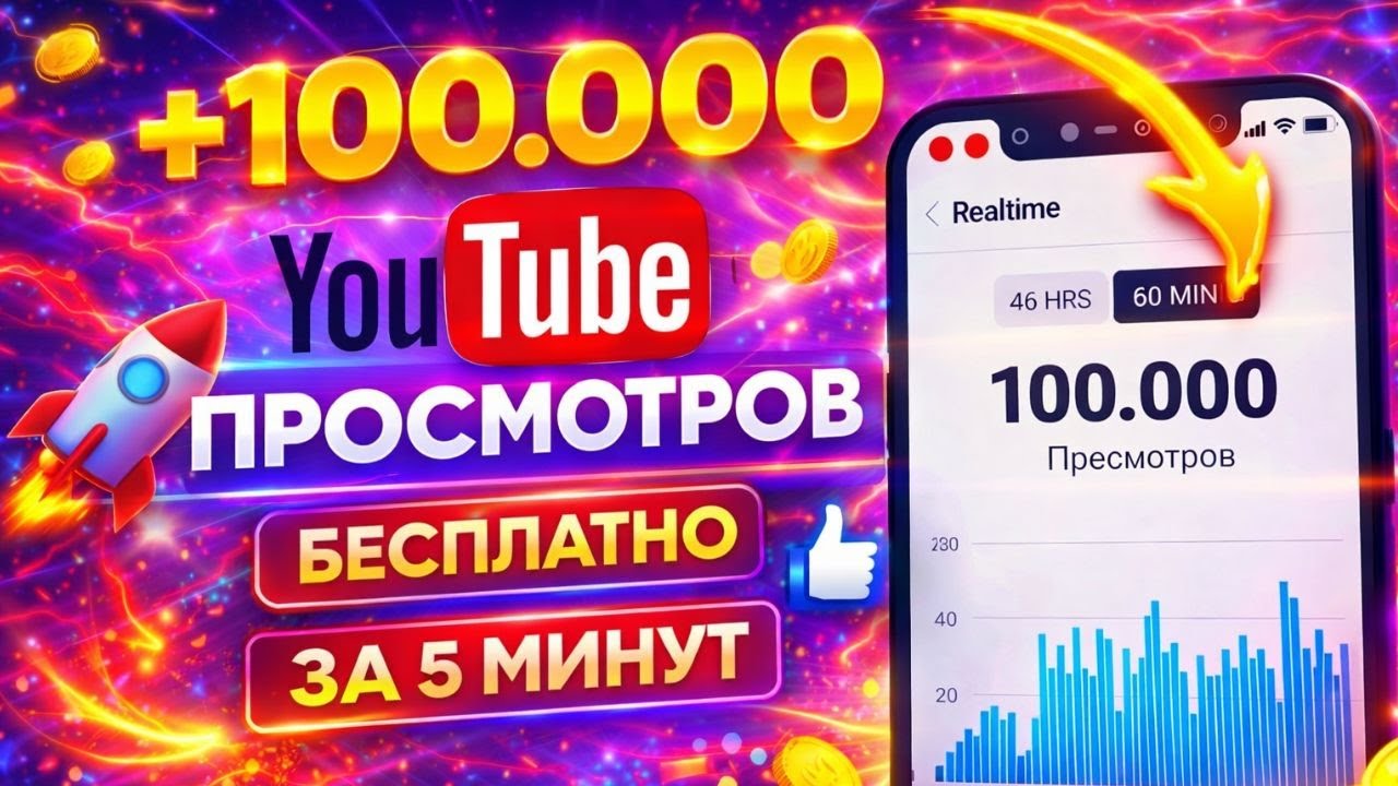 КАК БЕСПЛАТНО НАБРАТЬ ПРОСМОТРЫ В ЮТУБЕ | НАКРУТКА ЖИВЫХ ПРОСМОТРОВ НА ВИДЕО В YOUTUBE 2026