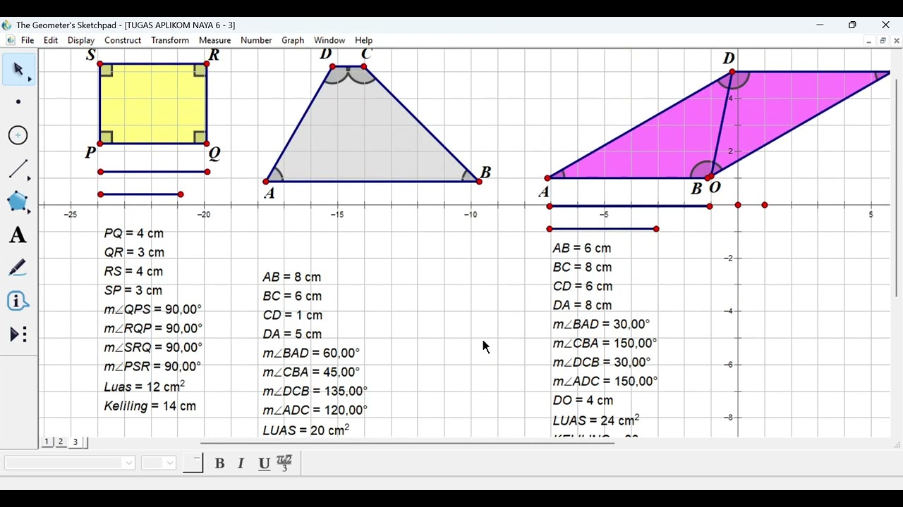 Tutorial Membuat Trapesium dengan Sketchpad (GSP)