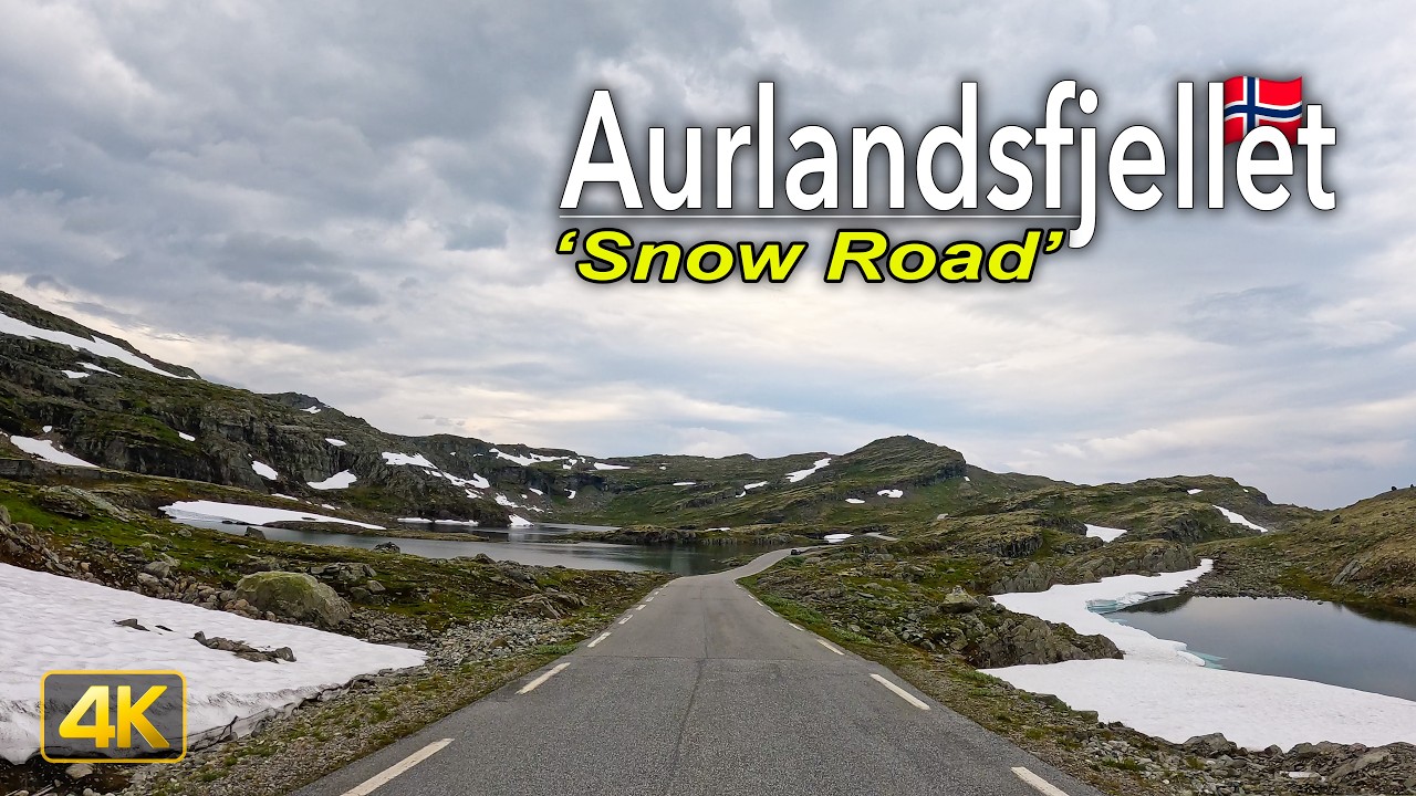 Norway Scenic Drive 🇳🇴 | Flåm to Lærdal via Aurlandsfjellet Snow Road | National Tourist Route