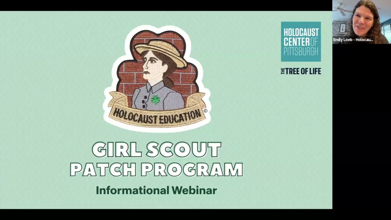 Holocaust Education Patch - Info Session for Girl Scout Troop Leaders