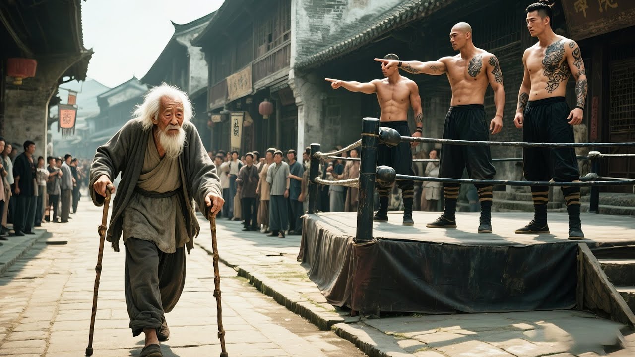Arrogant Champion Insults a Beggar—Then Faces His Hidden Kung Fu Power! #kungfumovies