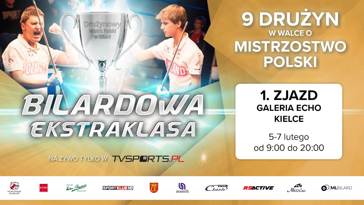 BILARDOWA EKSTRAKLASA PZBIL 2026 - Galeria Echo 5-7.02.2026r. Kraków vs Katowice , Kielce vs Kielce