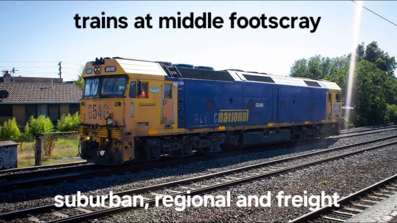 trains at middle footscray: suburban, regional and freight 