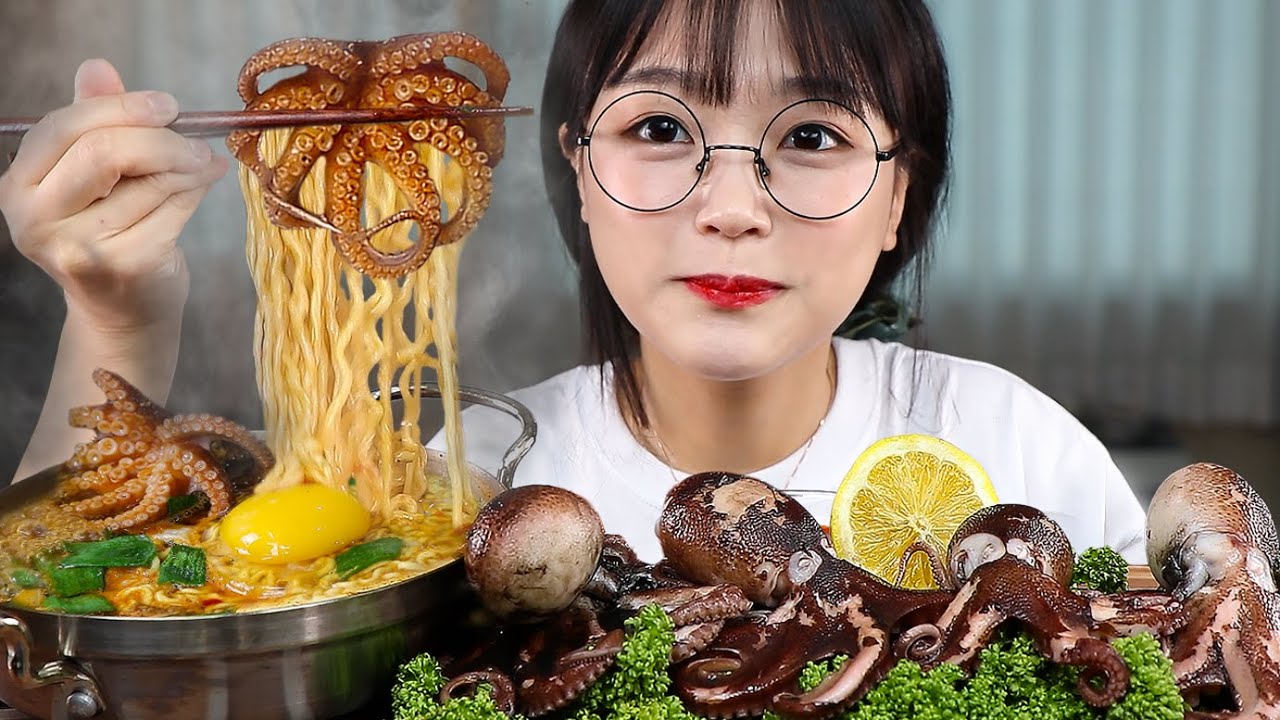 АСМР ЕДА ОСЬМИНОГ🐙 РАМЭН | MUKBANG | EATING SHOW