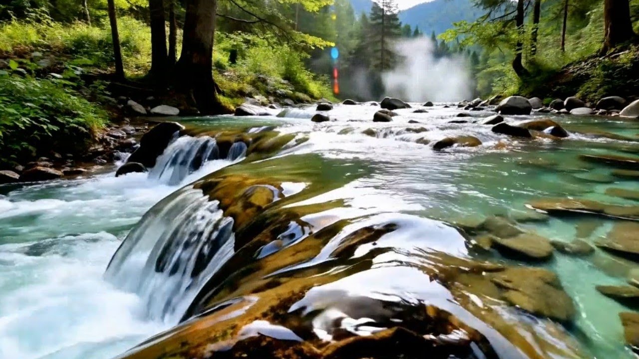Crystal Clear River Flow ASMR &ndash; Nature Water Sounds 4K for Sleep