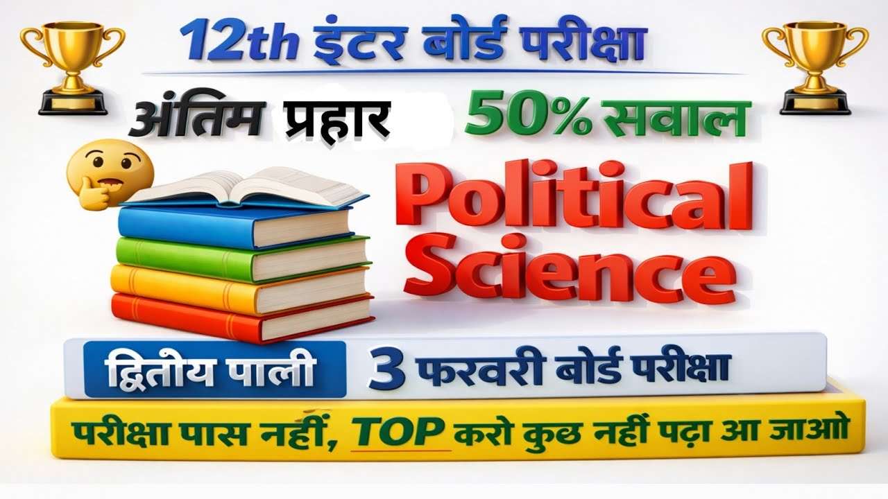 Class 12th Political Science VVI Objective Questions 2026 | Political Science MCQ | Board Exam