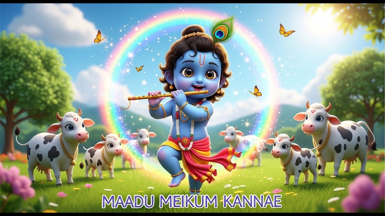 மாடு மேய்க்கும் கண்ணா| Baby Krishna Song| Cute Krishna Song for Kids| Tamil Devotional Song