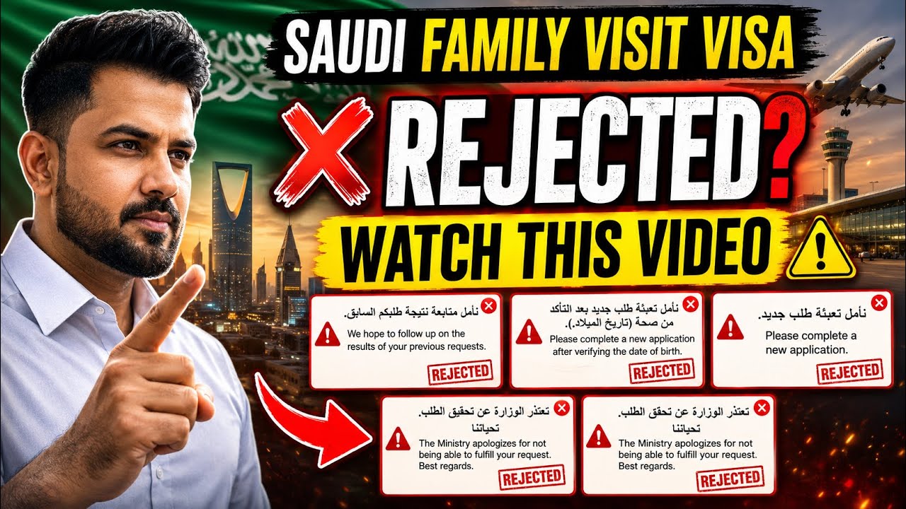 Saudi Family Visit Visa Rejected? Common MOFA Rejection Reasons Explained (2026)