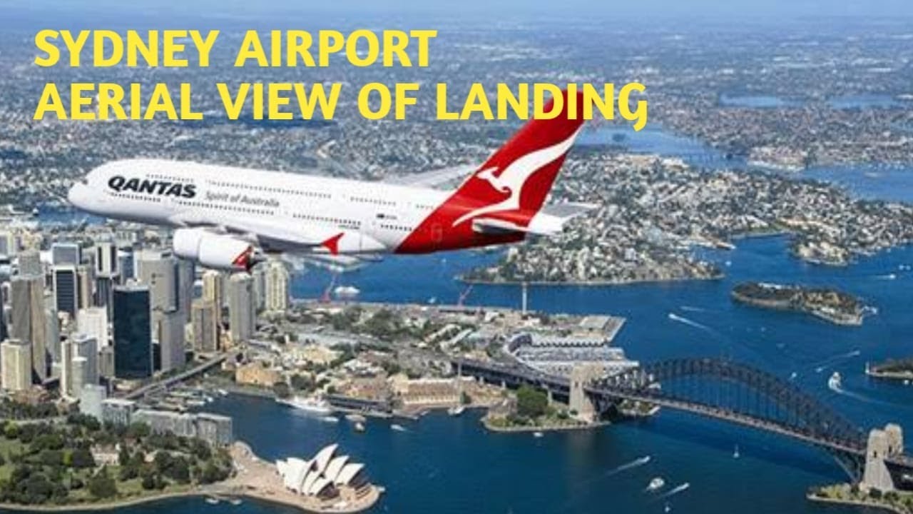 SYDNEY AIRPORT AND AERIAL VIEW WITH LANDING....AUSTRALIA TOUR