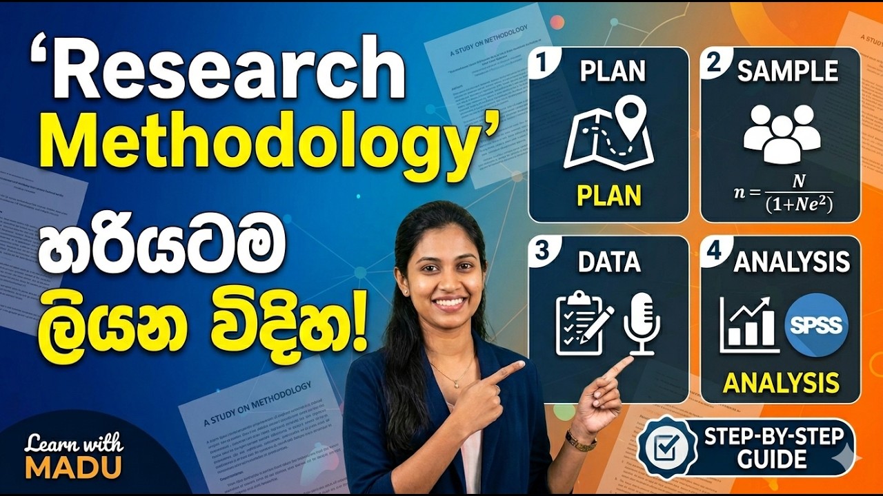 Research Methodology Made Easy: Step-by-Step Guide! | හරියටම Research Methodology ලියන විදිහ ඉගෙනගමු
