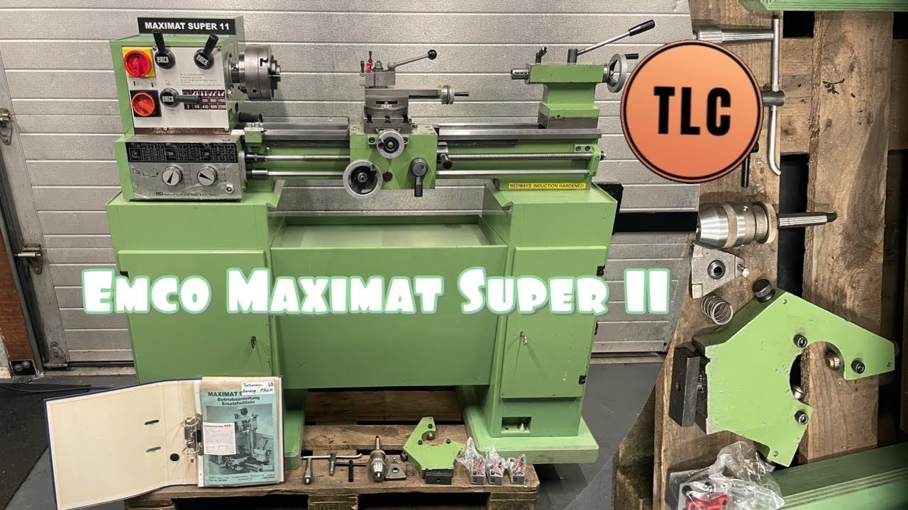 Emco Maximat Super 11 Single Phase Lathe Svarv Tour Drehmaschine Draaibank
