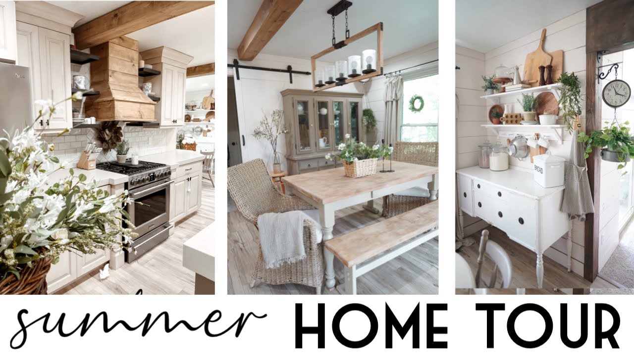 *Cozy* FARMHOUSE HOME TOUR | Summer Cottage Home Tour🏡