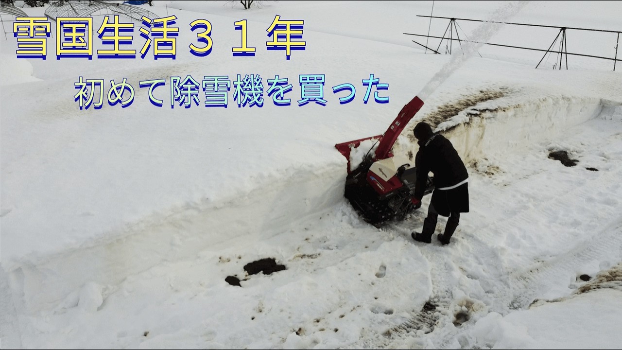 １０年に１度の大寒波に負けた米農家、除雪機を買う。 フジイSH913MR2