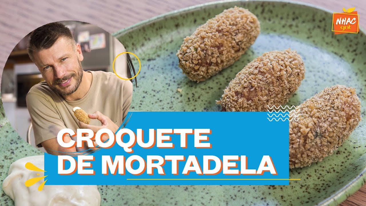 Croquete de mortadela com provolone e molho de maionese com mostarda | Bem Juntinhos