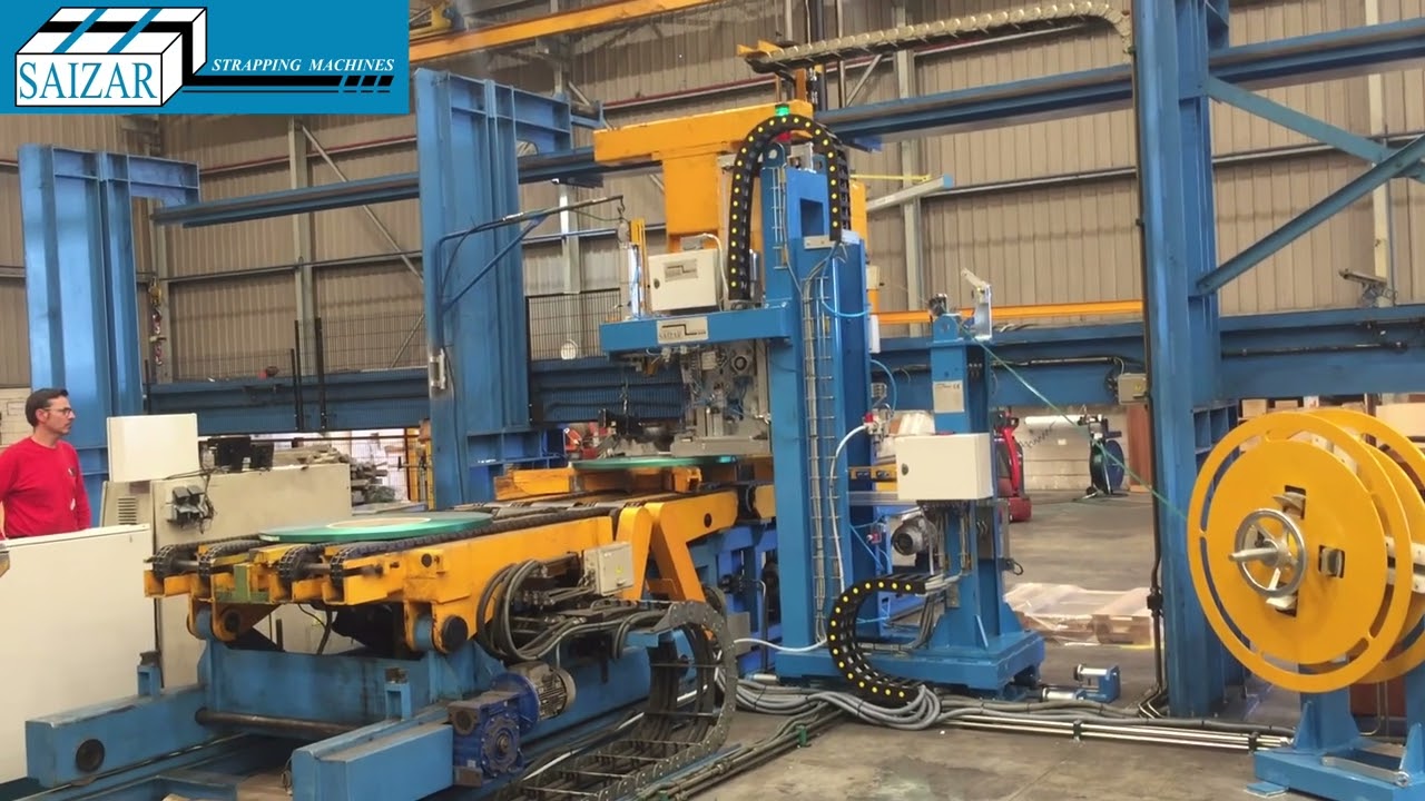Radial automatic Packaging line for coils packs