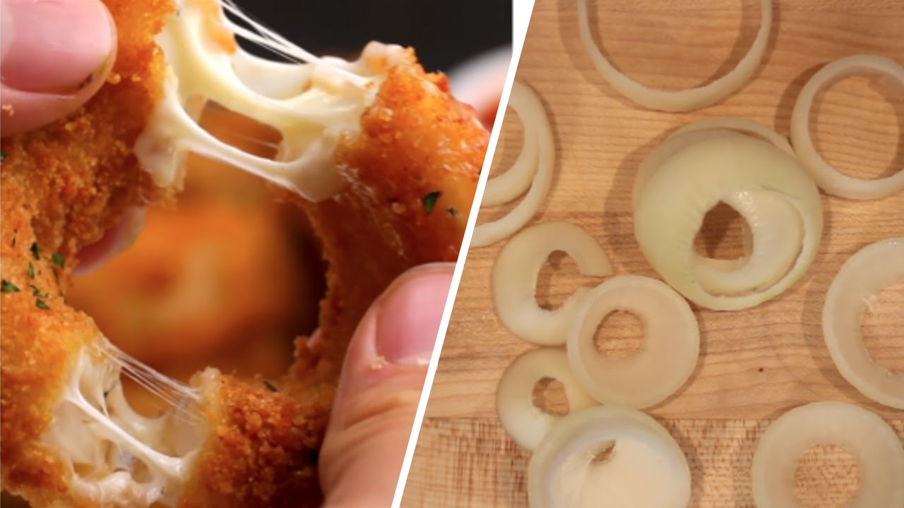 Cheese Stuffed Onion Rings- Buzzfeed Test #38