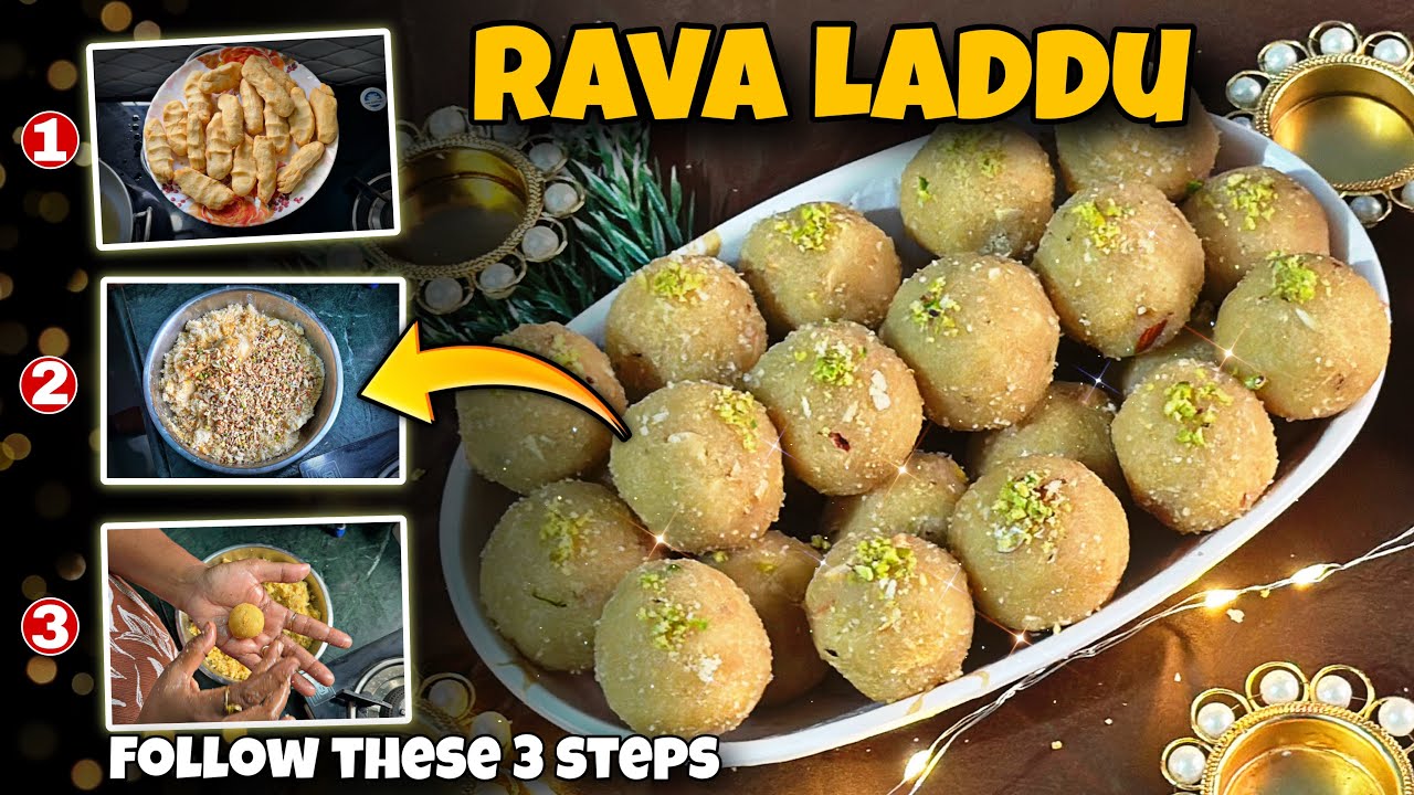 दिवाळीसाठी खास खमंग आणि जिभेवर विरघळणारे रवा लाडू | Rava Ladu Marathi Recipe | Suji Laddu recipe