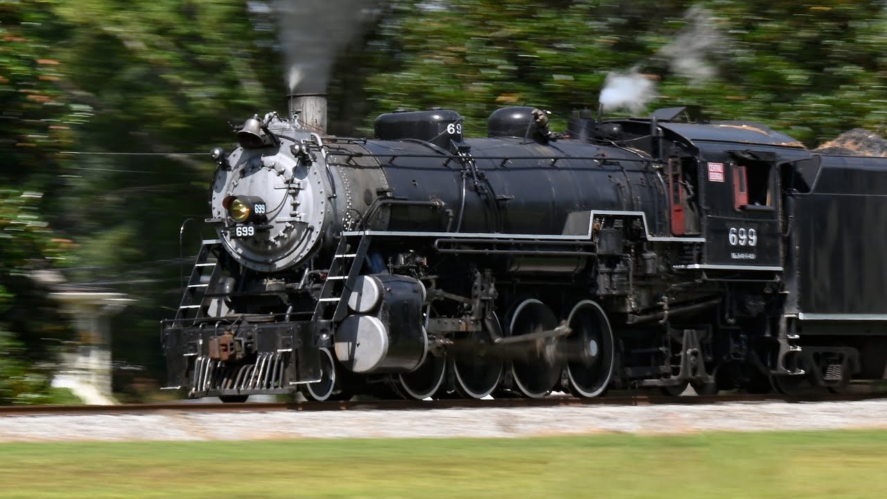 Central of Georgia 2-8-2 #699 With LOUD CofG 5 Chime! 9/27/25