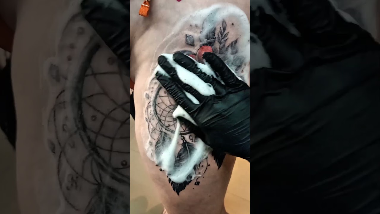 Beautiful Dream Catcher tattoo on  Girl hip