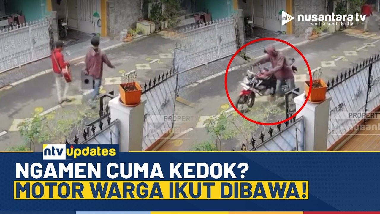 Geger! Detik-detik Aksi Nekat Dua Pengamen Curi Motor Warga Terekam CCTV | NTV UPDATES