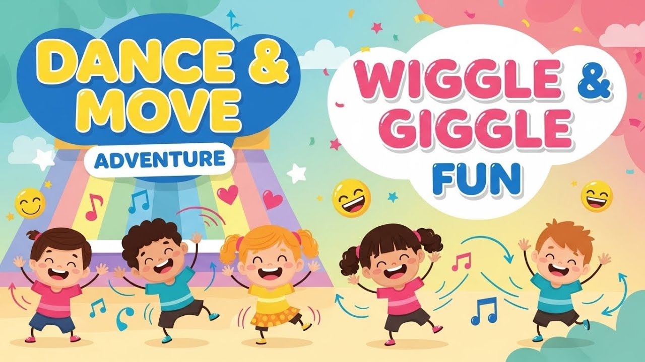 Dance and Move Adventure 🕺 & Wiggle and Giggle Fun 😄 | #kidsrhymes #rhymesforkids #kidssong