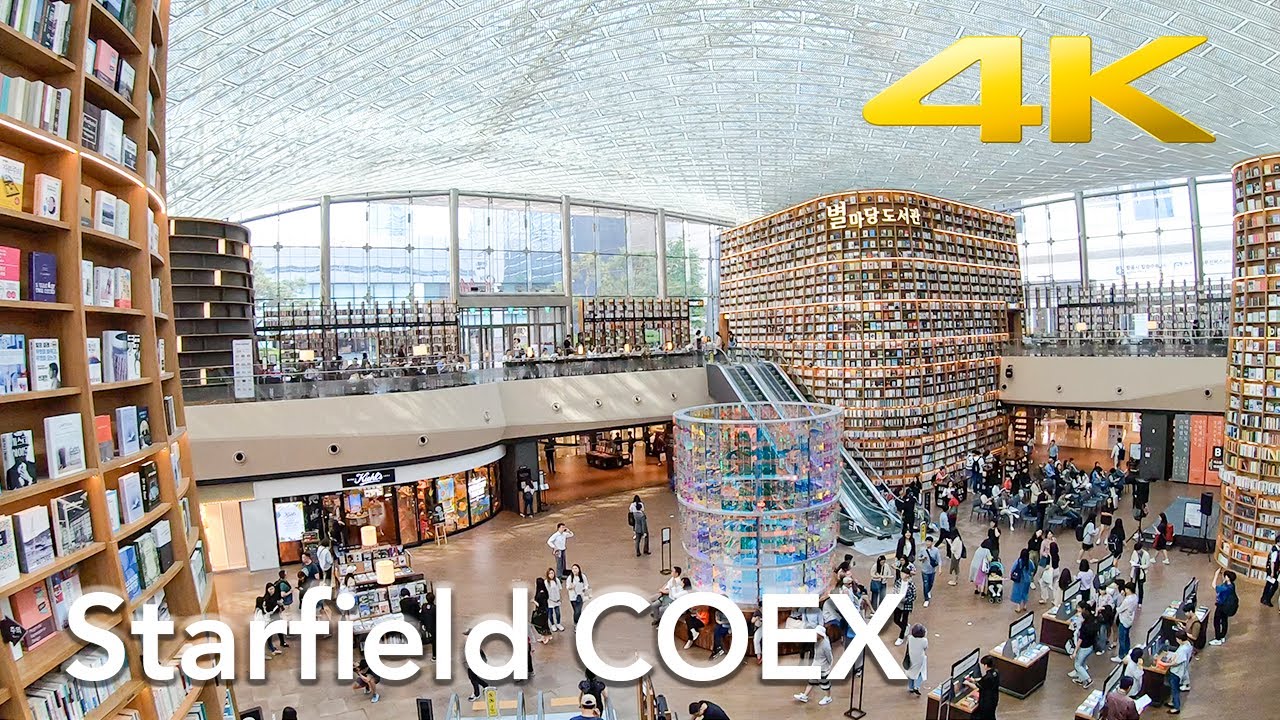 Starfield COEX Mall Gangnam | Walking Tour Seoul Korea 4K UHD