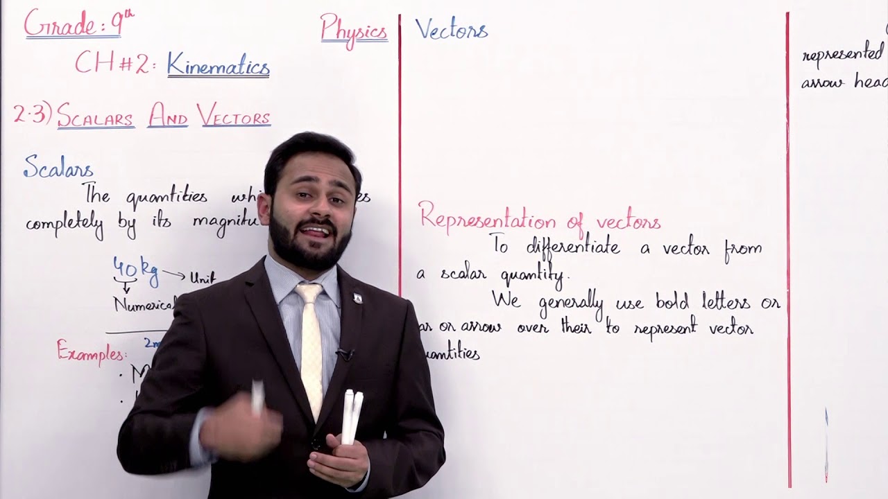 Class 9 - Physics - Chapter 2 - Lecture 2 - 2.3 Scalars and Vectors - Allied Schools