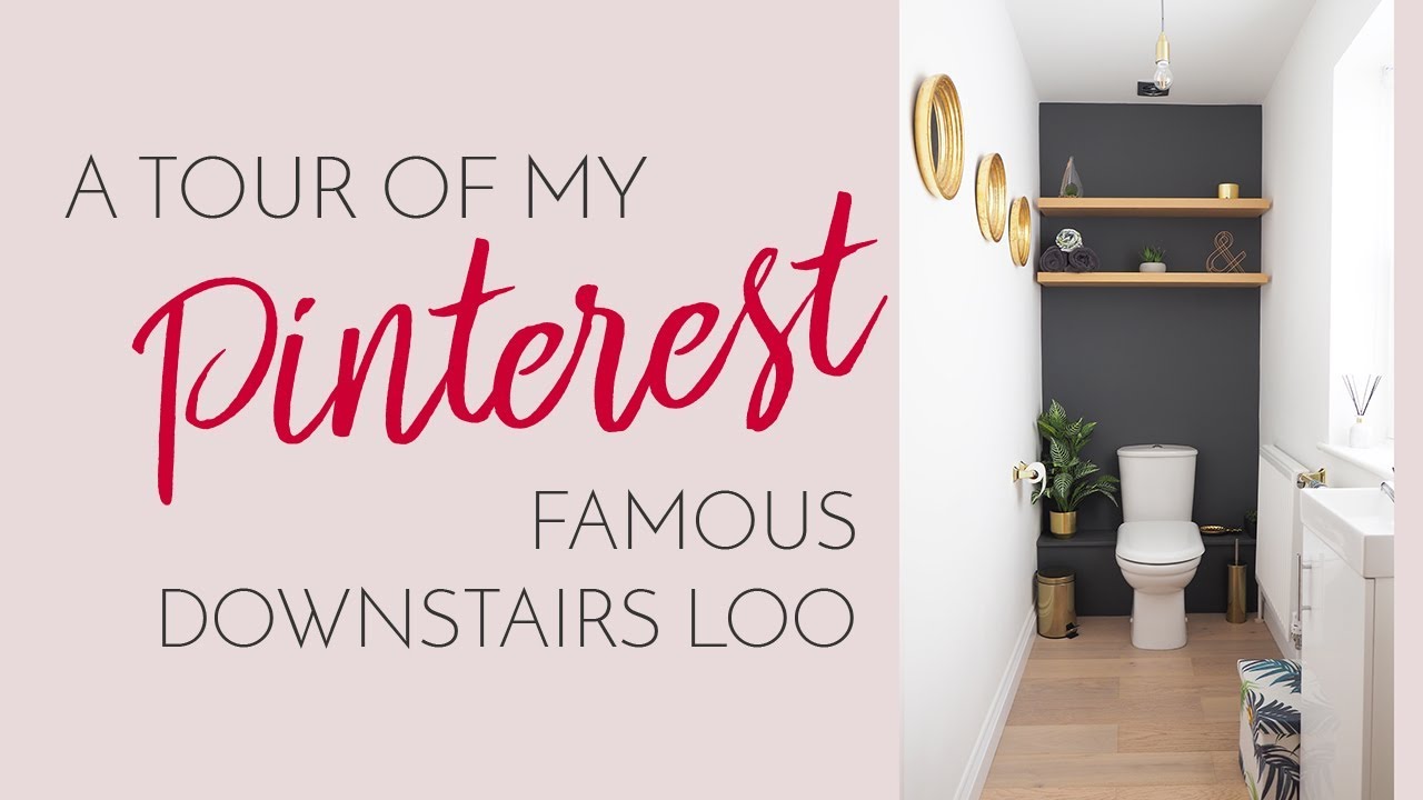 TOUR MY PINTEREST FAMOUS DOWNSTAIRS LOO | Bathroom tour makeover Bang On Style