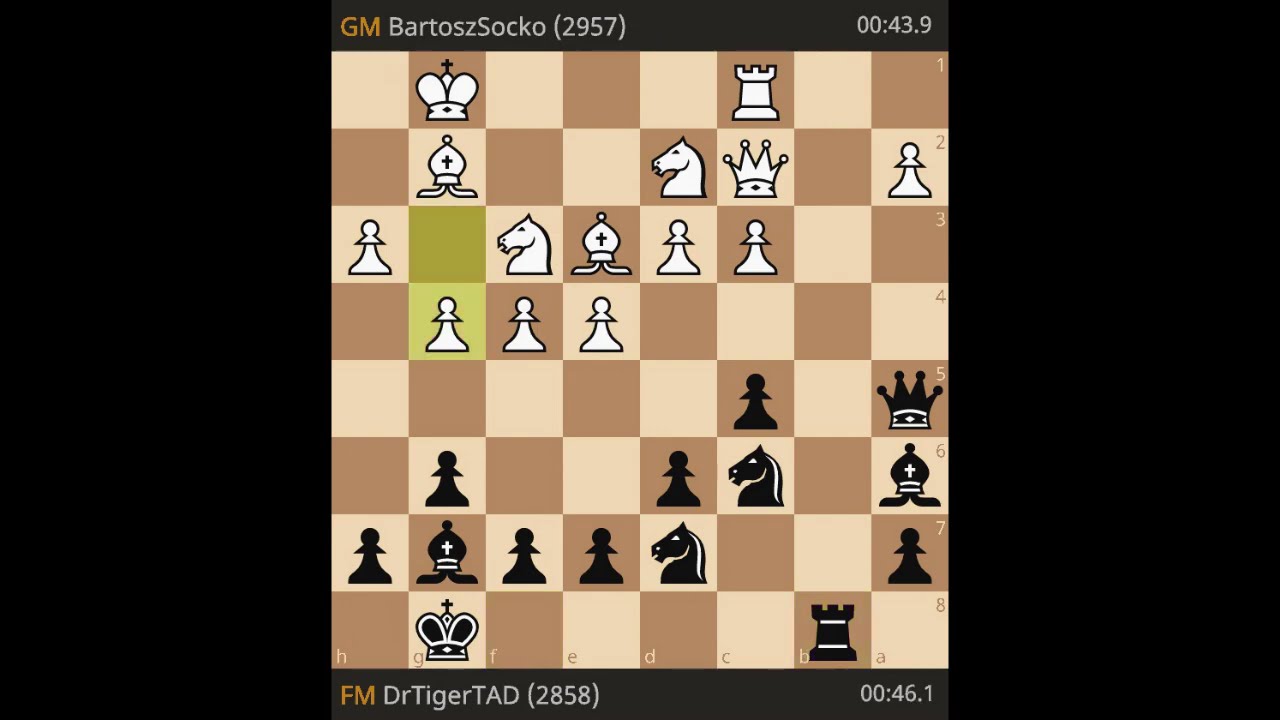 GM Bartosz Socko (POL) 0:1 FM Tihomir Dovramadjiev (BUL)