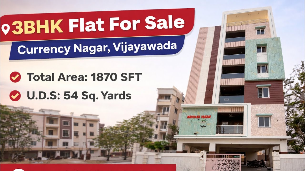 కరెన్సీ నగర్ లో లగ్జరీ 3bhk flat for sale , 1870 Sft flat for sale #houseforsale 
