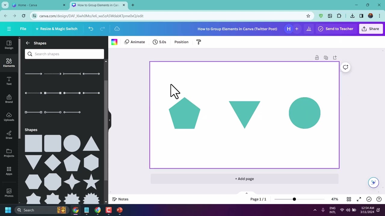 How to Group Objects in Canva