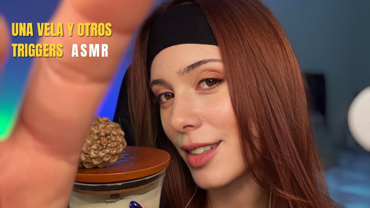 ASMR| Te Duermo con una vela y varios triggers relajantes (For sleep well)