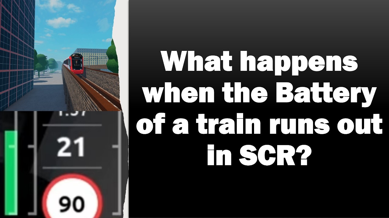 What happens when the Battery of a train runs out in SCR?