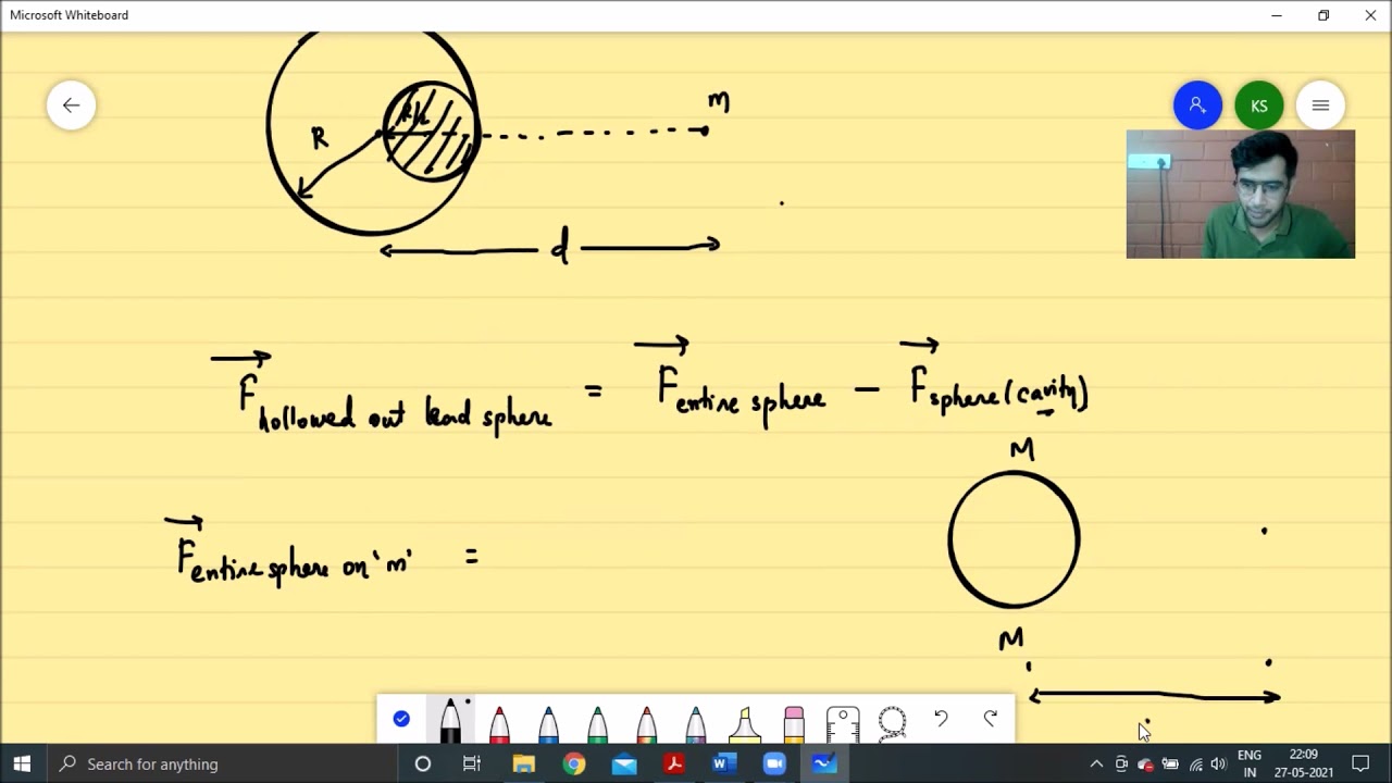 IIT JEE - Gravitation:  Finding force exerted when a mass is removed