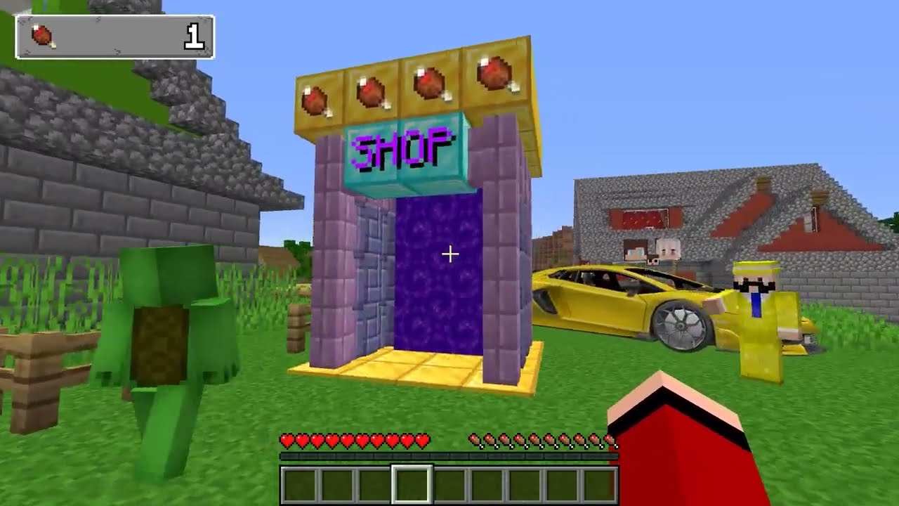 Семья Джей-Джей съедает весь мир в Minecraft (Maizen)