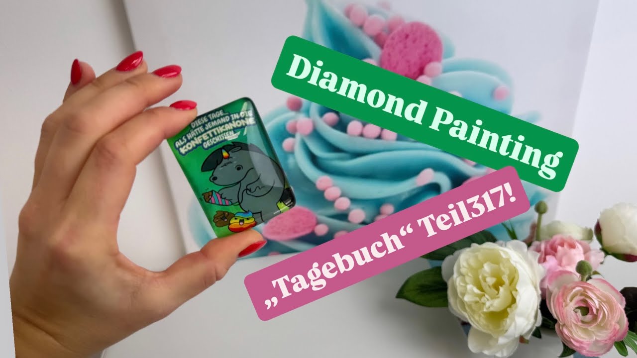 Diamond Painting „Tagebuch“ Teil317! 🙃💚 …als hätte jemand in die Konfettikanone gesch***en! 😅💚